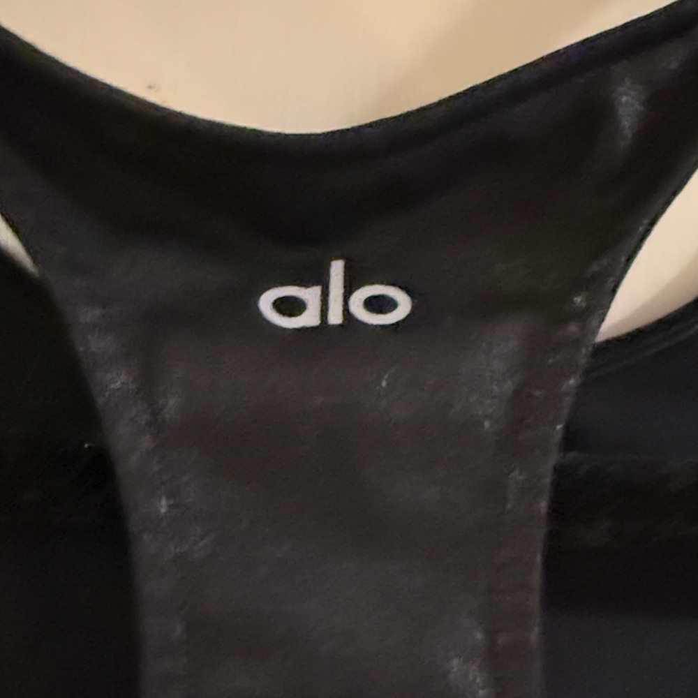 Alo Yoga Black Racerback Tank – Size Medium - Picture 2 of 6